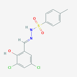 molecular formula C14H12Cl2N2O3S B6046835 N'-(3,5-dichloro-2-hydroxybenzylidene)-4-methylbenzenesulfonohydrazide 