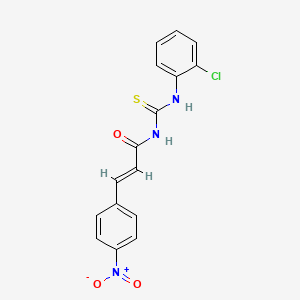 molecular formula C16H12ClN3O3S B6046848 N-{[(2-chlorophenyl)amino]carbonothioyl}-3-(4-nitrophenyl)acrylamide 