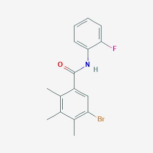molecular formula C16H15BrFNO B6046866 5-bromo-N-(2-fluorophenyl)-2,3,4-trimethylbenzamide 