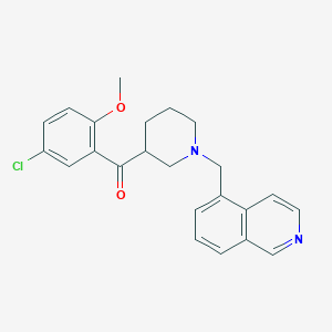 molecular formula C23H23ClN2O2 B6046878 (5-chloro-2-methoxyphenyl)[1-(5-isoquinolinylmethyl)-3-piperidinyl]methanone 