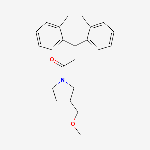 molecular formula C23H27NO2 B6046890 1-(10,11-dihydro-5H-dibenzo[a,d][7]annulen-5-ylacetyl)-3-(methoxymethyl)pyrrolidine 