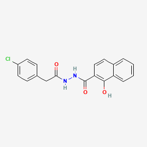 molecular formula C19H15ClN2O3 B6046896 N'-[(4-chlorophenyl)acetyl]-1-hydroxy-2-naphthohydrazide 