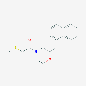 molecular formula C18H21NO2S B6046910 4-[(methylthio)acetyl]-2-(1-naphthylmethyl)morpholine 