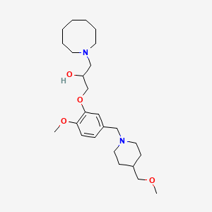 molecular formula C25H42N2O4 B6046912 1-(1-azocanyl)-3-(2-methoxy-5-{[4-(methoxymethyl)-1-piperidinyl]methyl}phenoxy)-2-propanol 