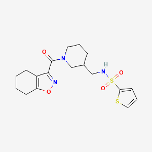 molecular formula C18H23N3O4S2 B6046928 N-{[1-(4,5,6,7-tetrahydro-2,1-benzisoxazol-3-ylcarbonyl)piperidin-3-yl]methyl}thiophene-2-sulfonamide 