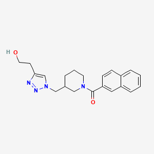 molecular formula C21H24N4O2 B6046937 2-(1-{[1-(2-naphthoyl)-3-piperidinyl]methyl}-1H-1,2,3-triazol-4-yl)ethanol 