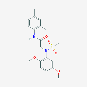 molecular formula C19H24N2O5S B6046939 N~2~-(2,5-dimethoxyphenyl)-N~1~-(2,4-dimethylphenyl)-N~2~-(methylsulfonyl)glycinamide 