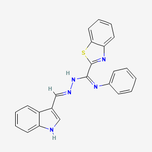 molecular formula C23H17N5S B6046943 N'-(1H-indol-3-ylmethylene)-N-phenyl-1,3-benzothiazole-2-carbohydrazonamide 