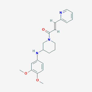 molecular formula C21H25N3O3 B6046960 N-(3,4-dimethoxyphenyl)-1-[(2E)-3-(2-pyridinyl)-2-propenoyl]-3-piperidinamine 