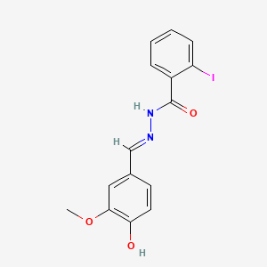 molecular formula C15H13IN2O3 B604697 N'-[(E)-(4-hydroxy-3-methoxyphenyl)methylidene]-2-iodobenzohydrazide CAS No. 302909-17-7