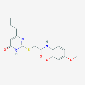 molecular formula C17H21N3O4S B6046972 N-(2,4-dimethoxyphenyl)-2-[(6-oxo-4-propyl-1,6-dihydro-2-pyrimidinyl)thio]acetamide 