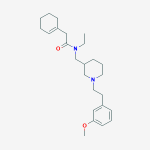 molecular formula C25H38N2O2 B6046979 2-(1-cyclohexen-1-yl)-N-ethyl-N-({1-[2-(3-methoxyphenyl)ethyl]-3-piperidinyl}methyl)acetamide 