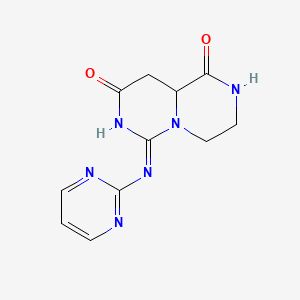 molecular formula C11H12N6O2 B6046983 6-(2-pyrimidinylamino)-3,4,9,9a-tetrahydro-2H-pyrazino[1,2-c]pyrimidine-1,8-dione 