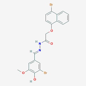 molecular formula C20H16Br2N2O4 B6046986 N'-(3-bromo-4-hydroxy-5-methoxybenzylidene)-2-[(4-bromo-1-naphthyl)oxy]acetohydrazide 