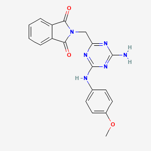 molecular formula C19H16N6O3 B6047013 2-({4-amino-6-[(4-methoxyphenyl)amino]-1,3,5-triazin-2-yl}methyl)-1H-isoindole-1,3(2H)-dione 
