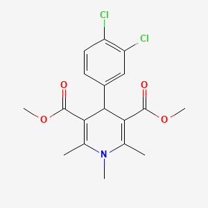 molecular formula C18H19Cl2NO4 B6047017 dimethyl 4-(3,4-dichlorophenyl)-1,2,6-trimethyl-1,4-dihydro-3,5-pyridinedicarboxylate CAS No. 6045-48-3
