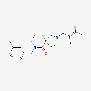 molecular formula C21H30N2O B6047024 7-(3-methylbenzyl)-2-[(2E)-2-methyl-2-buten-1-yl]-2,7-diazaspiro[4.5]decan-6-one 