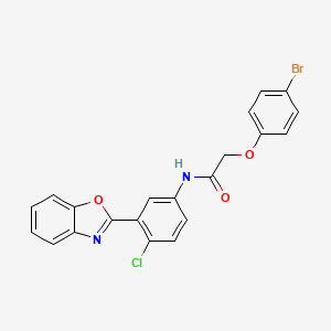 molecular formula C21H14BrClN2O3 B6047035 N-[3-(1,3-benzoxazol-2-yl)-4-chlorophenyl]-2-(4-bromophenoxy)acetamide 