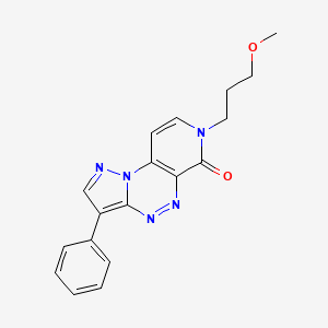 molecular formula C18H17N5O2 B6047059 7-(3-methoxypropyl)-3-phenylpyrazolo[5,1-c]pyrido[4,3-e][1,2,4]triazin-6(7H)-one 