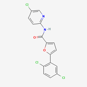 molecular formula C16H9Cl3N2O2 B6047071 N-(5-chloro-2-pyridinyl)-5-(2,5-dichlorophenyl)-2-furamide 
