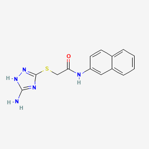 molecular formula C14H13N5OS B6047074 2-[(5-amino-4H-1,2,4-triazol-3-yl)thio]-N-2-naphthylacetamide 