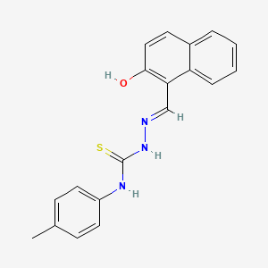 molecular formula C19H17N3OS B604708 (2E)-2-[(2-hydroxynaphthalen-1-yl)methylidene]-N-(4-methylphenyl)hydrazinecarbothioamide CAS No. 316136-53-5