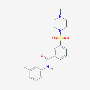 molecular formula C19H23N3O3S B6047097 N-(3-methylphenyl)-3-[(4-methyl-1-piperazinyl)sulfonyl]benzamide 