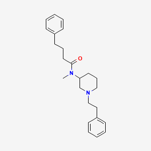 molecular formula C24H32N2O B6047113 N-methyl-4-phenyl-N-[1-(2-phenylethyl)-3-piperidinyl]butanamide 