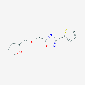molecular formula C12H14N2O3S B6047118 5-[(tetrahydro-2-furanylmethoxy)methyl]-3-(2-thienyl)-1,2,4-oxadiazole 
