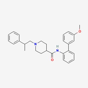 molecular formula C28H32N2O2 B6047135 N-(3'-methoxy-2-biphenylyl)-1-(2-phenylpropyl)-4-piperidinecarboxamide 