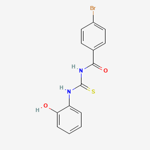 molecular formula C14H11BrN2O2S B6047142 4-bromo-N-{[(2-hydroxyphenyl)amino]carbonothioyl}benzamide 