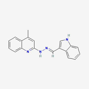 molecular formula C19H16N4 B6047157 1H-indole-3-carbaldehyde (4-methyl-2-quinolinyl)hydrazone 