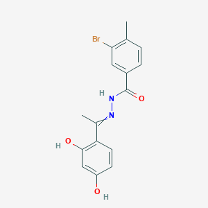 molecular formula C16H15BrN2O3 B604717 3-bromo-N'-[(1E)-1-(2,4-dihydroxyphenyl)ethylidene]-4-methylbenzohydrazide CAS No. 468747-17-3