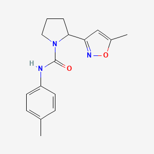 molecular formula C16H19N3O2 B6047175 2-(5-methyl-3-isoxazolyl)-N-(4-methylphenyl)-1-pyrrolidinecarboxamide 