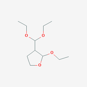 molecular formula C11H22O4 B060472 3-(Diethoxymethyl)-2-ethoxytetrahydrofuran CAS No. 177940-20-4