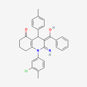 molecular formula C30H27ClN2O2 B604722 2-amino-3-benzoyl-1-(3-chloro-4-methylphenyl)-4-(4-methylphenyl)-4,6,7,8-tetrahydro-5(1H)-quinolinone CAS No. 6465-90-3