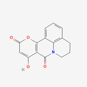 molecular formula C15H11NO4 B604725 6-Hydroxy-3-oxa-9-azatetracyclo[7.7.1.0^{2,7}.0^{13,17}]heptadeca-1(17),2(7),5,13,15-pentaene-4,8-dione CAS No. 95594-15-3