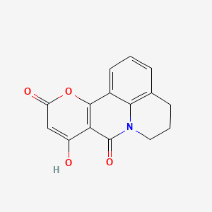 molecular formula C13H11Cl2O3P B604725 6-Hydroxy-3-oxa-9-azatetracyclo[7.7.1.0^{2,7}.0^{13,17}]heptadeca-1(17),2(7),5,13,15-pentaene-4,8-dione CAS No. 95594-15-3