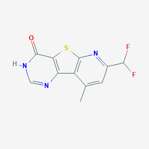molecular formula C11H7F2N3OS B6047285 7-(difluoromethyl)-9-methylpyrido[3',2':4,5]thieno[3,2-d]pyrimidin-4(3H)-one 