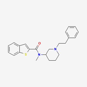 molecular formula C23H26N2OS B6047312 N-methyl-N-[1-(2-phenylethyl)-3-piperidinyl]-1-benzothiophene-2-carboxamide 