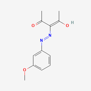 molecular formula C12H14N2O3 B604733 (Z)-4-hydroxy-3-[(3-methoxyphenyl)diazenyl]pent-3-en-2-one CAS No. 20053-39-8