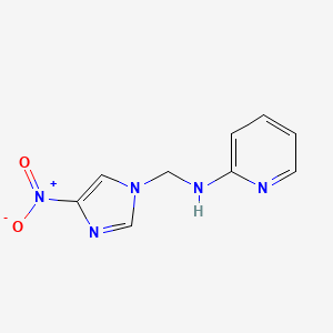 molecular formula C9H9N5O2 B6047357 N-[(4-nitro-1H-imidazol-1-yl)methyl]-2-pyridinamine 