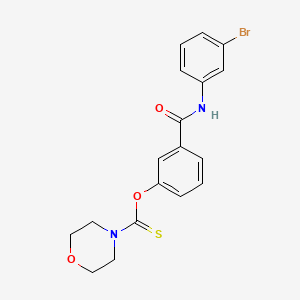 molecular formula C18H17BrN2O3S B6047372 O-(3-{[(3-bromophenyl)amino]carbonyl}phenyl) 4-morpholinecarbothioate 