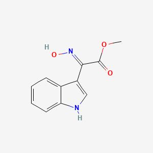 molecular formula C11H10N2O3 B604738 Hydroxyimino-(1H-indole-3-yl)-acetic acid methyl ester CAS No. 113975-75-0