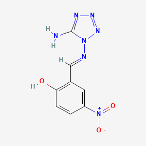 molecular formula C8H7N7O3 B6047398 2-{[(5-amino-1H-tetrazol-1-yl)imino]methyl}-4-nitrophenol 