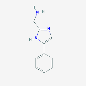 molecular formula C10H11N3 B060474 (5-phenyl-1H-imidazol-2-yl)methanamine CAS No. 175531-38-1