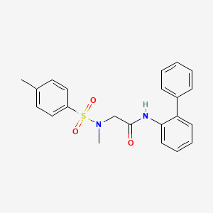 molecular formula C22H22N2O3S B6047408 N~1~-2-biphenylyl-N~2~-methyl-N~2~-[(4-methylphenyl)sulfonyl]glycinamide 