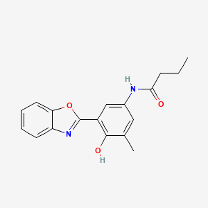 N-[3-(1,3-benzoxazol-2-yl)-4-hydroxy-5-methylphenyl]butanamide