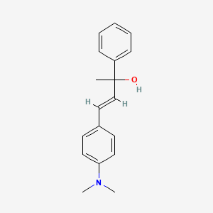molecular formula C18H21NO B6047418 4-[4-(dimethylamino)phenyl]-2-phenyl-3-buten-2-ol 