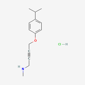 molecular formula C14H20ClNO B6047422 [4-(4-isopropylphenoxy)but-2-yn-1-yl]methylamine hydrochloride 